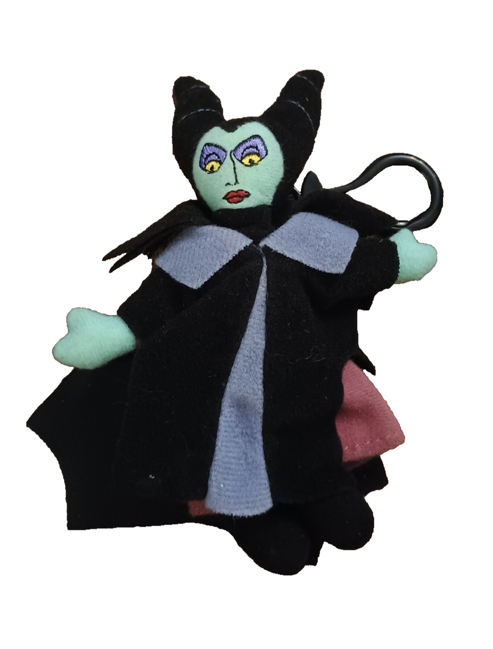 Maleficent 6" Plush Doll backpack Clip Sleeping Beauty's Evil Queen Villain toy